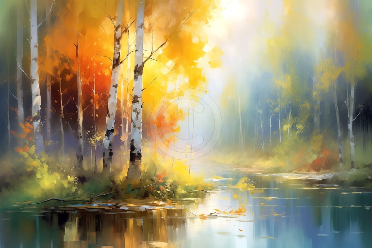 Forêt d’Automne au Bord de la Rivière