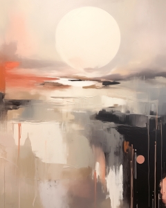 Paysage Abstrait avec Grand Soleil