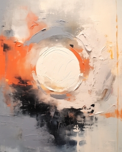 Texture Circulaire avec Orange et Gris
