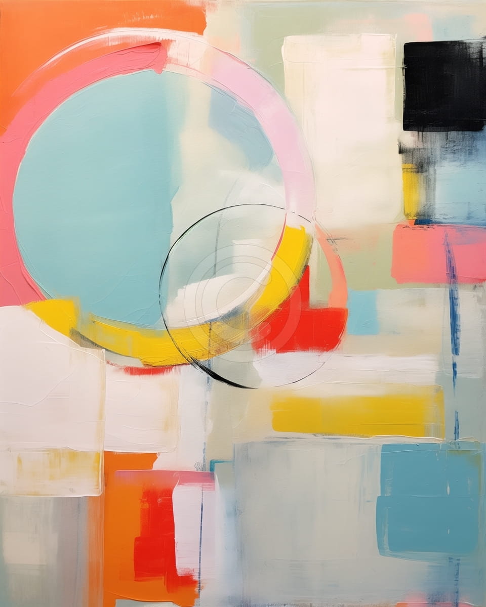 Círculos Superpuestos y Bloques de Color