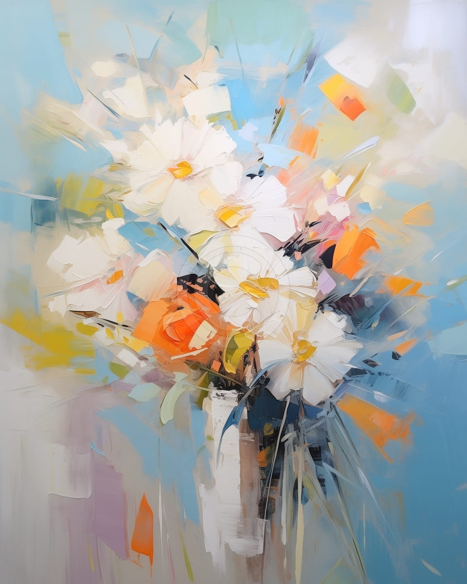 Weiße Blumen in einer Vase