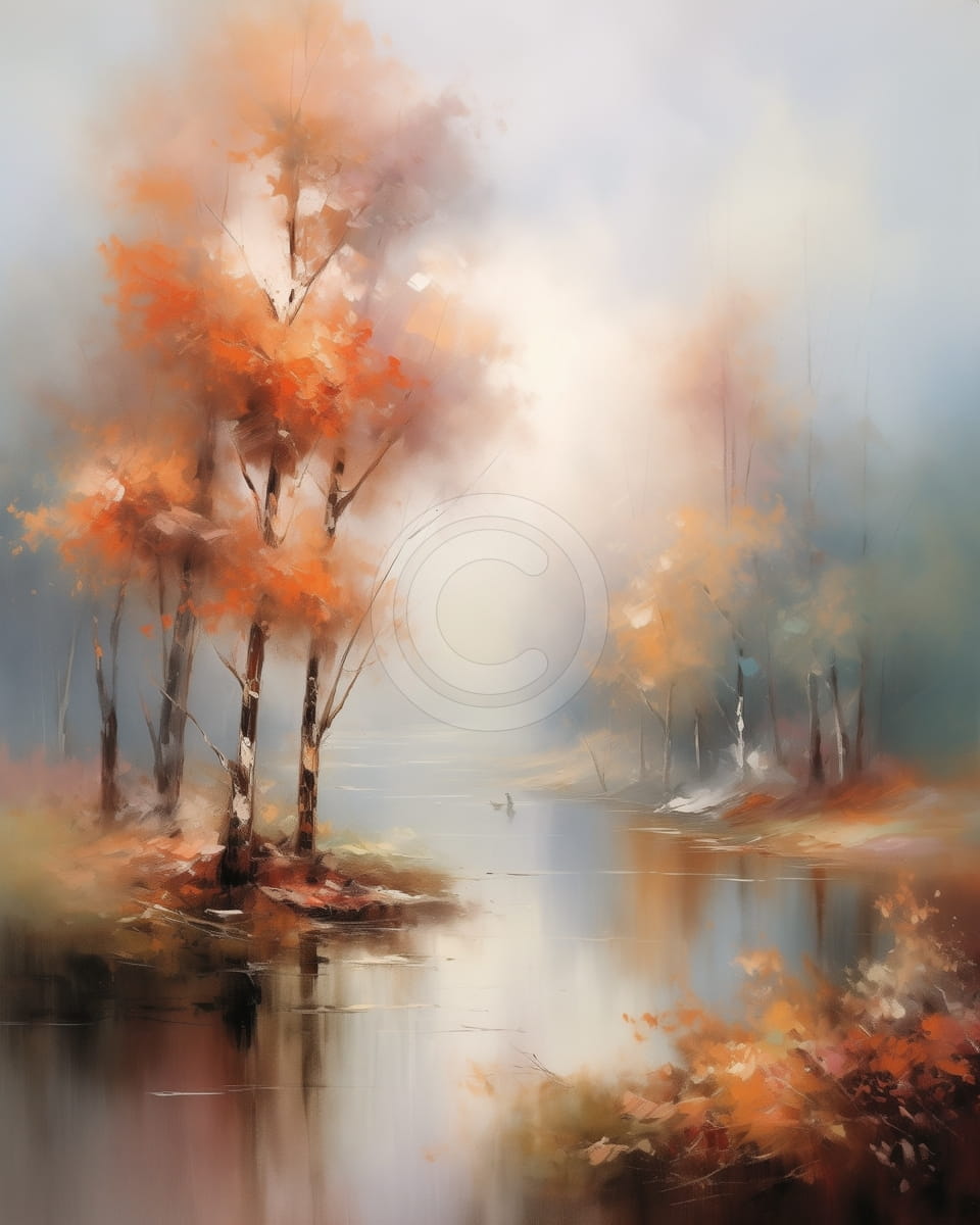Reflets d’automne au bord de la rivière