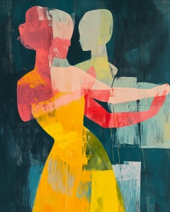 Danza astratta di due figure