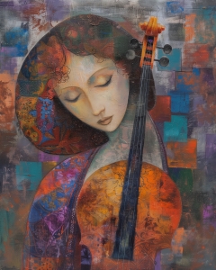 Mujer con viol&iacute;n