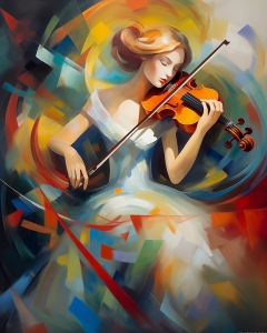 Femme jouant du violon