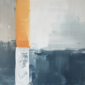 Ligne Orange Verticale sur Fond Abstrait Froid