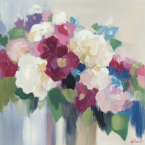 Vase de Fleurs Impressionniste aux Couleurs Vives