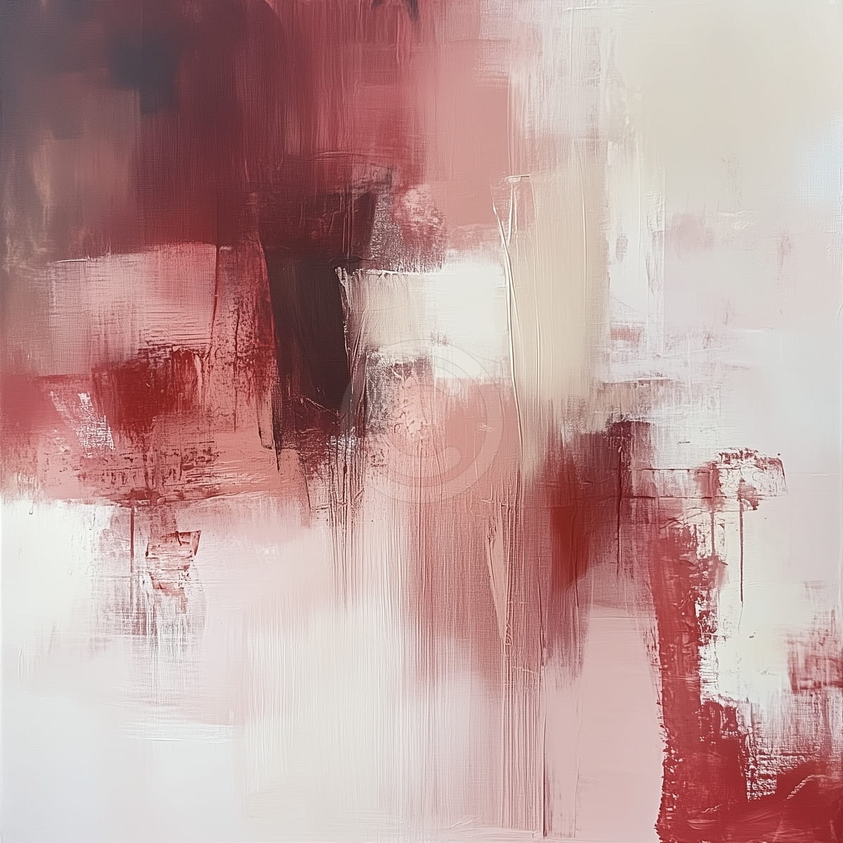 Textura Abstracta en Rojo y Crema