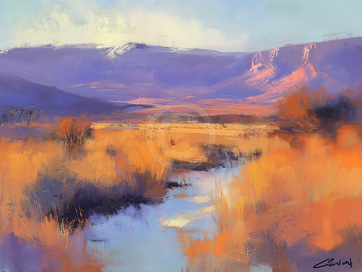 Méandre de rivière dans la vallée dorée