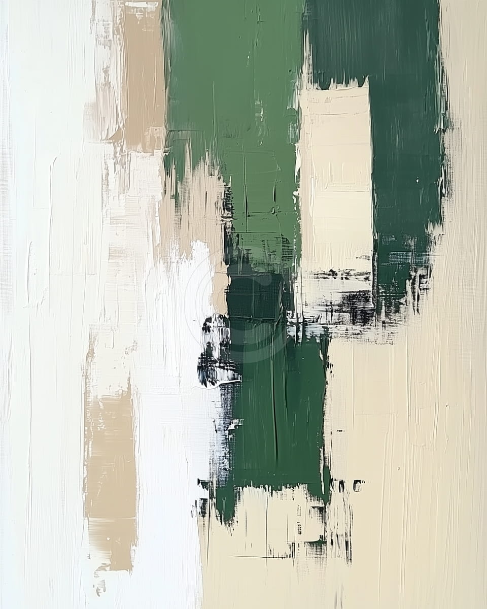 Trazos Beige y Verdes