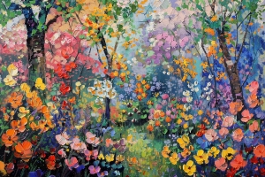 Jard&iacute;n floreado lleno de colores