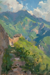 Bergpfad entlang der Gro&szlig;en Mauer