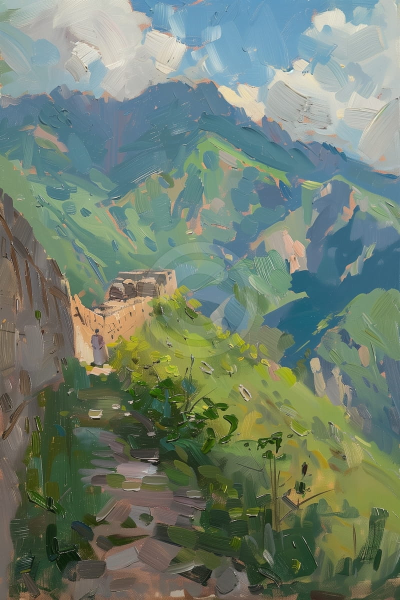 Bergpfad entlang der Großen Mauer