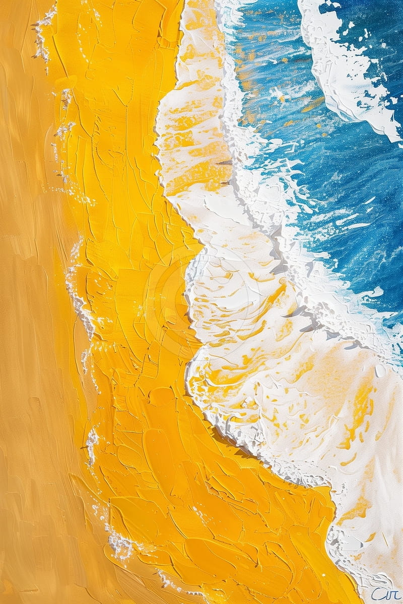 Vue aérienne du rivage avec vagues