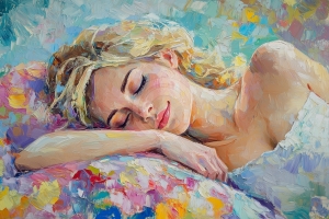 Chica durmiendo pl&aacute;cidamente