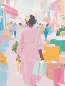 Woman with Shopping Bags