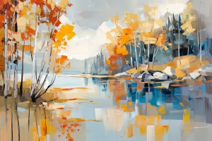 Herbstreflexionen am See