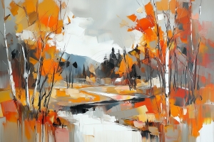 Goldene Herbstlandschaft