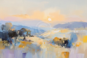 Colline e Alberi all&rsquo;Alba