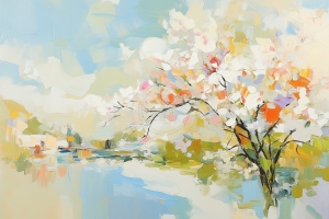 Albero in Fiore vicino all&rsquo;Acqua