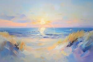 Sunset over Sandy Dunes