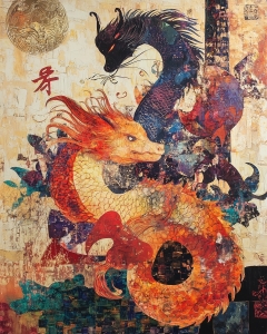 Doppeldrachen in Harmonie