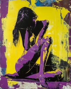 Silhouette nuda al neon