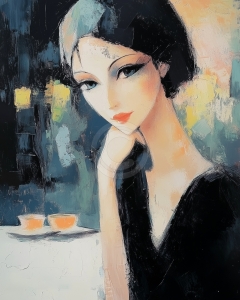 Ritratto di Donna in Abito Nero