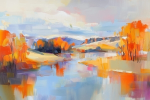 Autumn Reflections: A Vibrant Landscape
