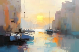 Sunset in the Marina