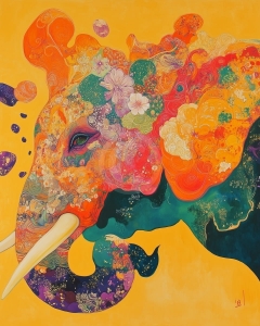 Un &Eacute;l&eacute;phant Floral Onirique