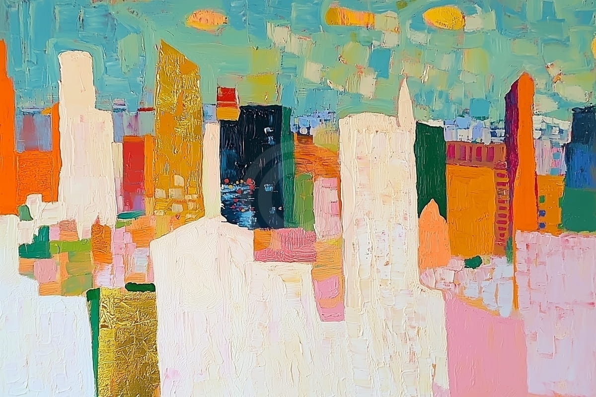 Paysage Urbain à l'Heure Dorée