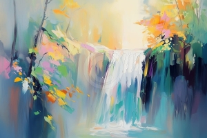 Cascading Light through Autumn Hues