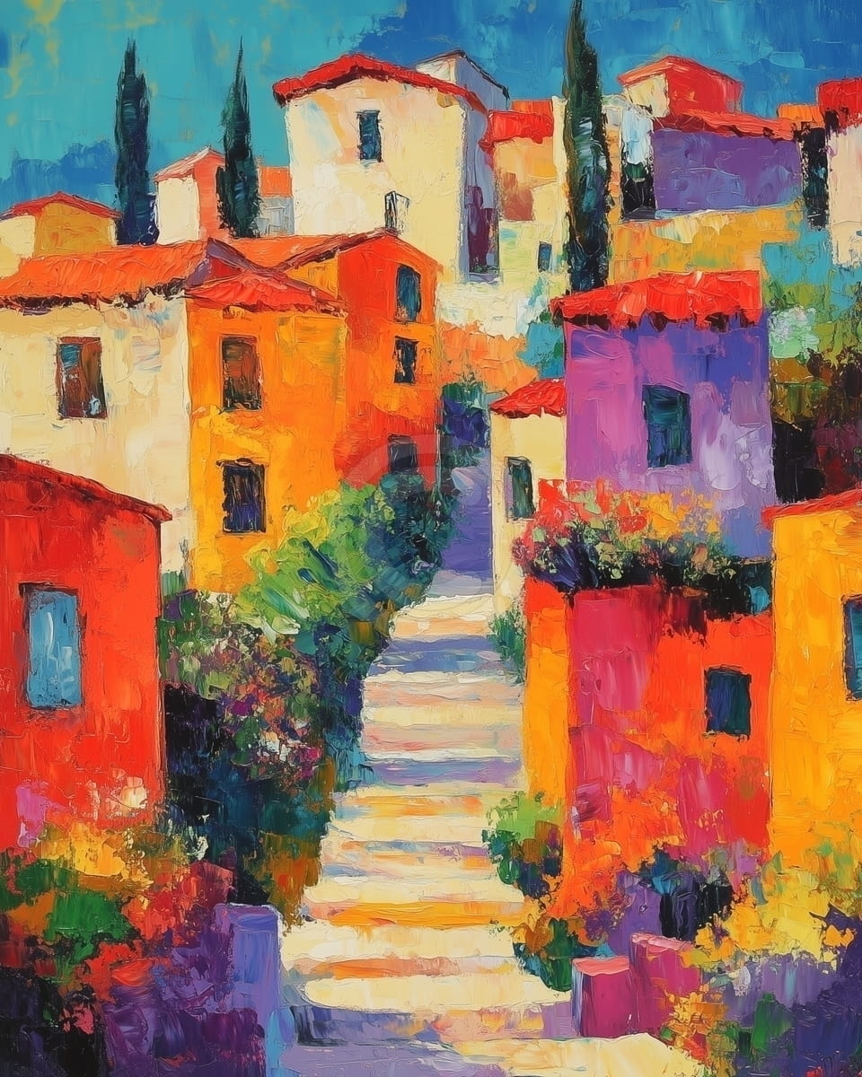 Escaleras del Pueblo Mediterráneo