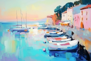 Bateaux au Village de Bord de Mer