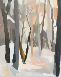 Winterwald in Abstraktion