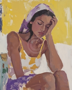 El Descanso Contemplativo de una Mujer