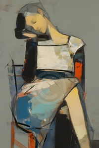 Mujer Dormida en una Silla