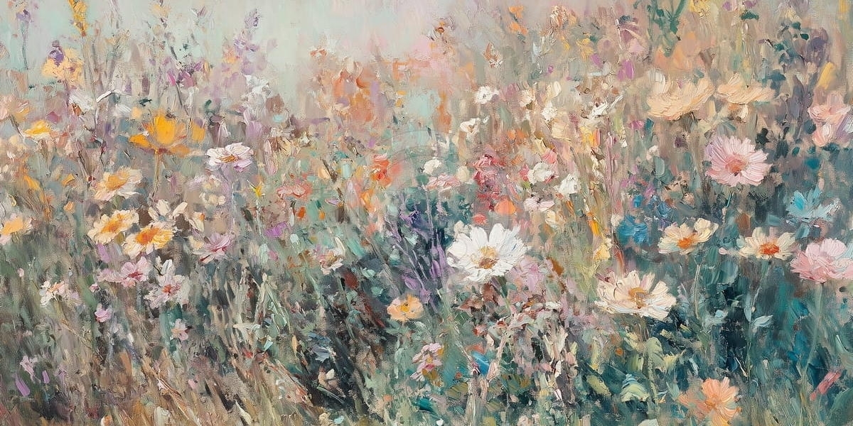 Sanfte Wiese mit Wildblumen