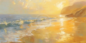 Golden Sunset Shore