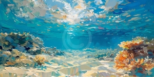 Sc&egrave;ne Sous-marine avec Coraux