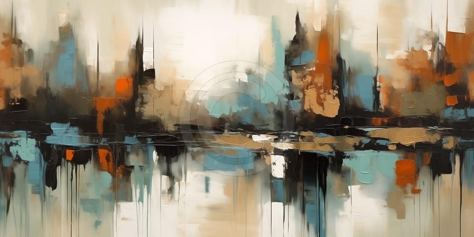 Reflet Abstrait d’une Ligne d’Horizon Urbaine