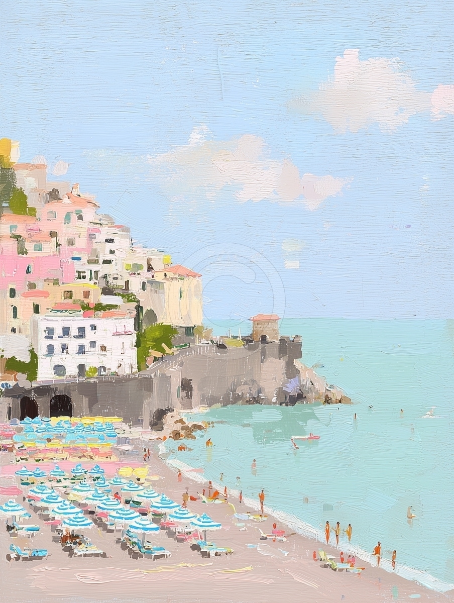 Amalfi Kuste Strandblick