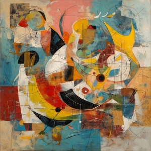 Harmonie de couleurs abstraite
