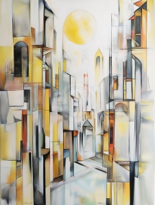 Luce dorata in citta