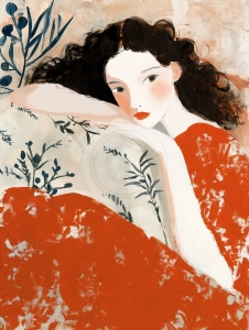 Woman with Red Dress