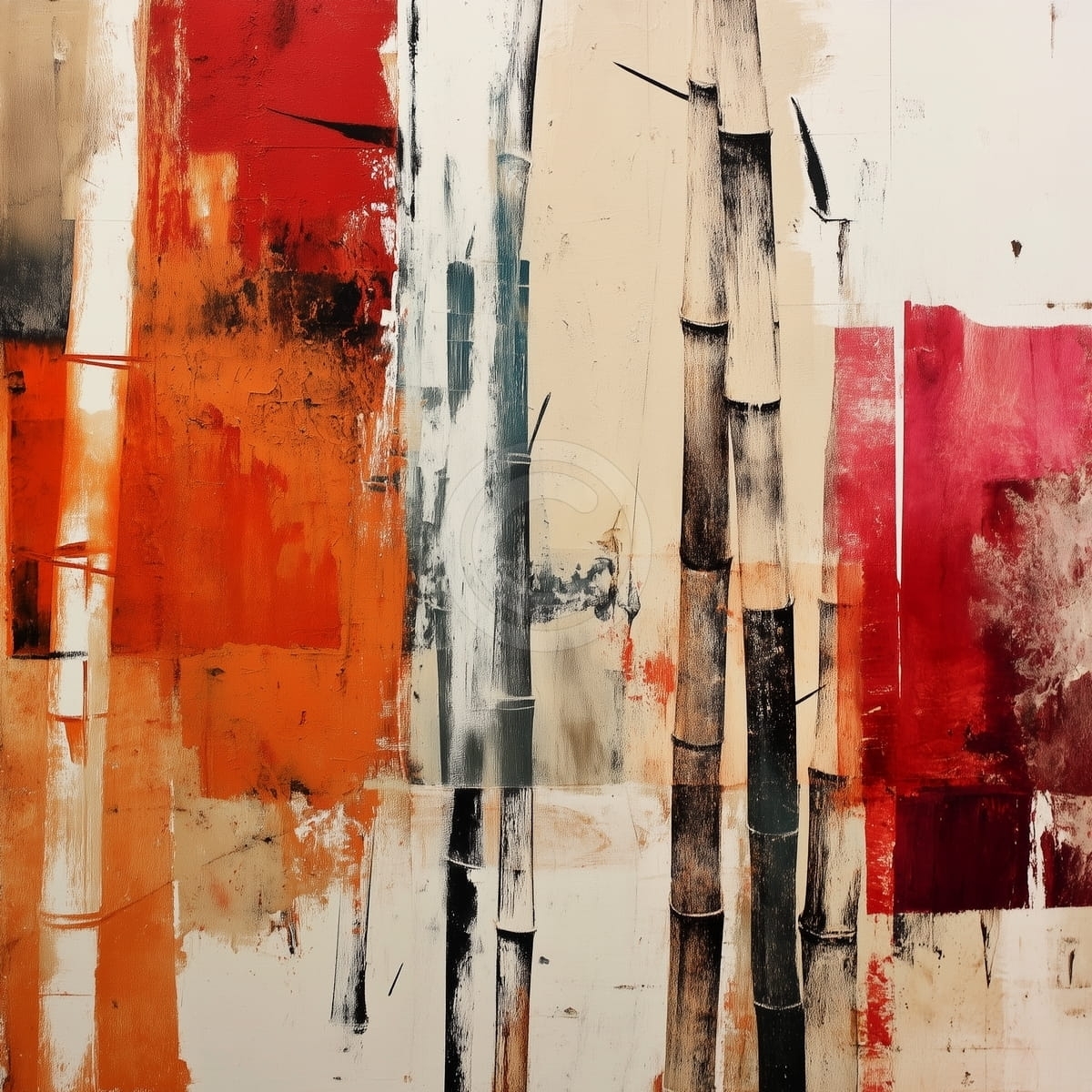 Bamboo in Red