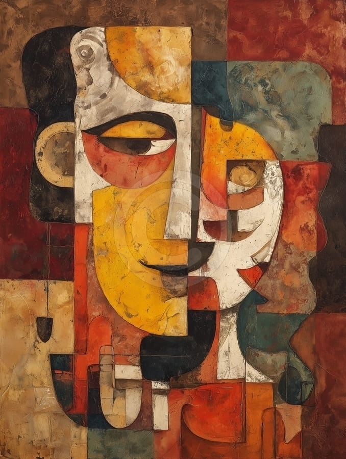 Cubist Abstract Faces
