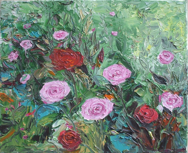 Pink & Red Roses Painting