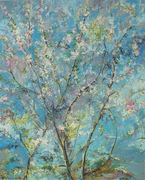 Cherry Flowers Painting